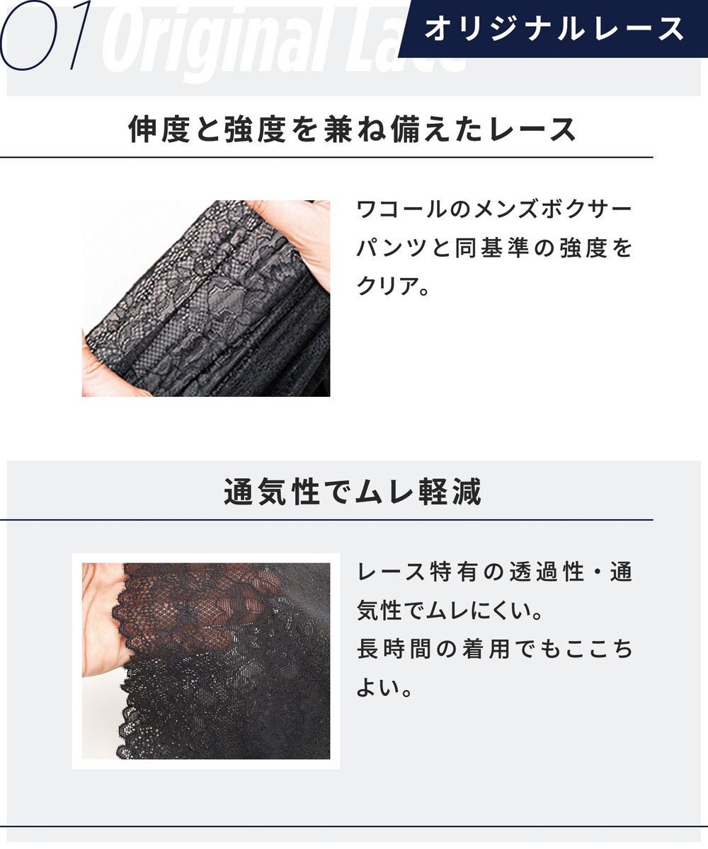 WACOAL MEN ボクサーパンツ 【レースボクサー】 美しさと快適さを追求 通気性 前閉じ WT3822 /ワコールメン 