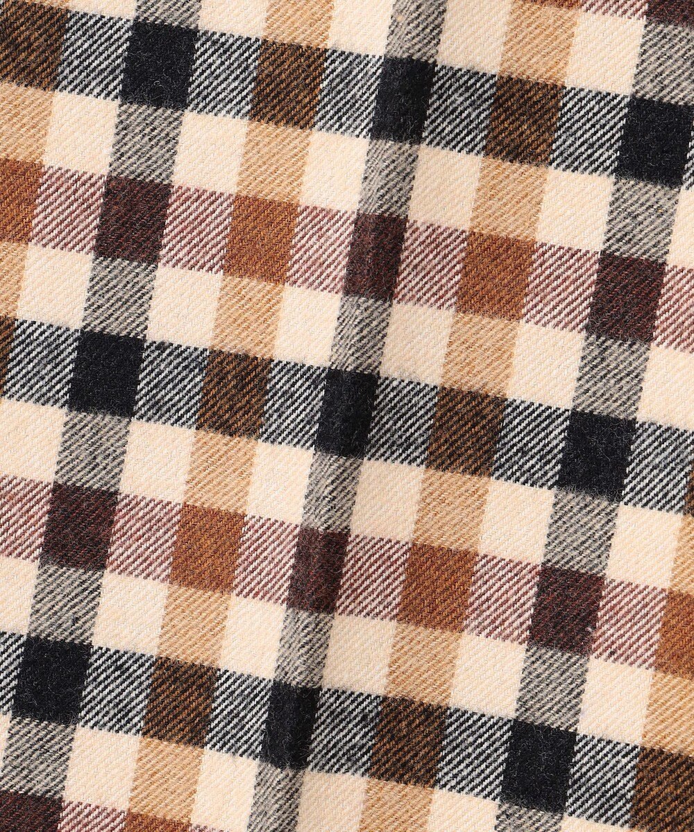 J.PRESS MEN カシミヤタッチワイド イージーチェックパンツ 