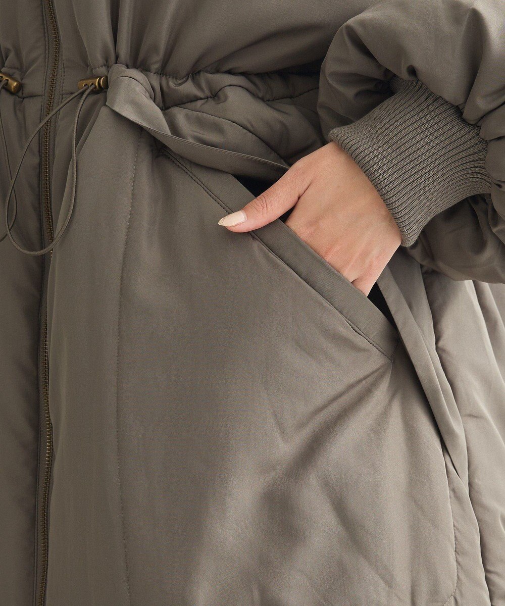 Green Parks ・ｓｗｉｎｇ　ｂｙ　中綿スタンドカラーミリタリーコー 