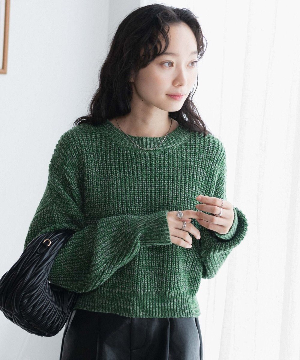 WEGO ミックスカーラーショートニット 