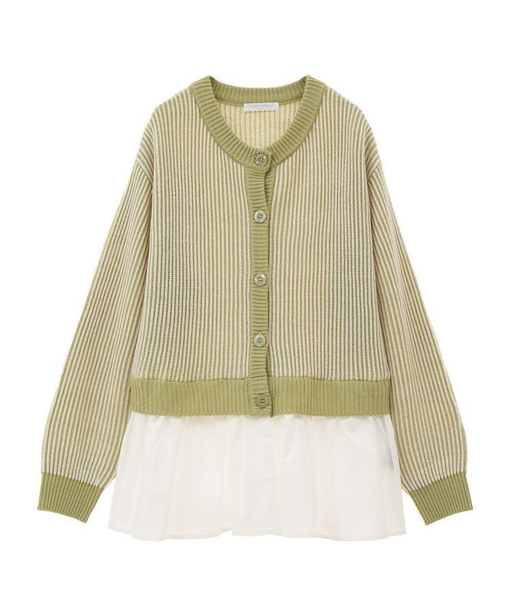 Green Parks 配色リブドッキングチュニック 