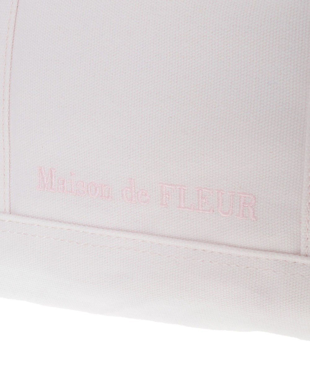 Maison de FLEUR ピンクマニアマルチポケット帆布トートMバッグ 