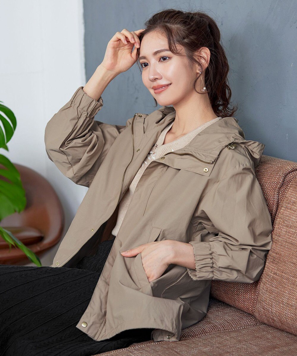 Tiaclasse 【洗える】撥水ドロストマウンテンパーカ― 