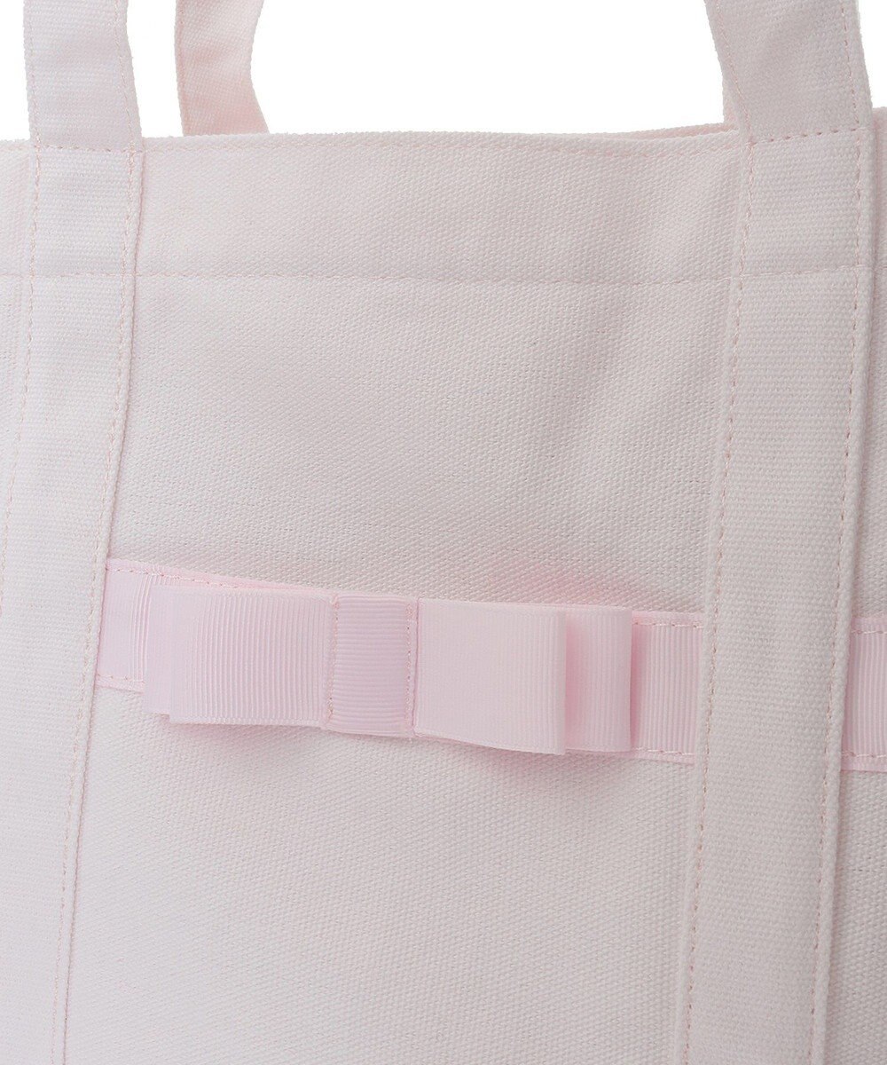 Maison de FLEUR ピンクマニアマルチポケット帆布トートMバッグ 