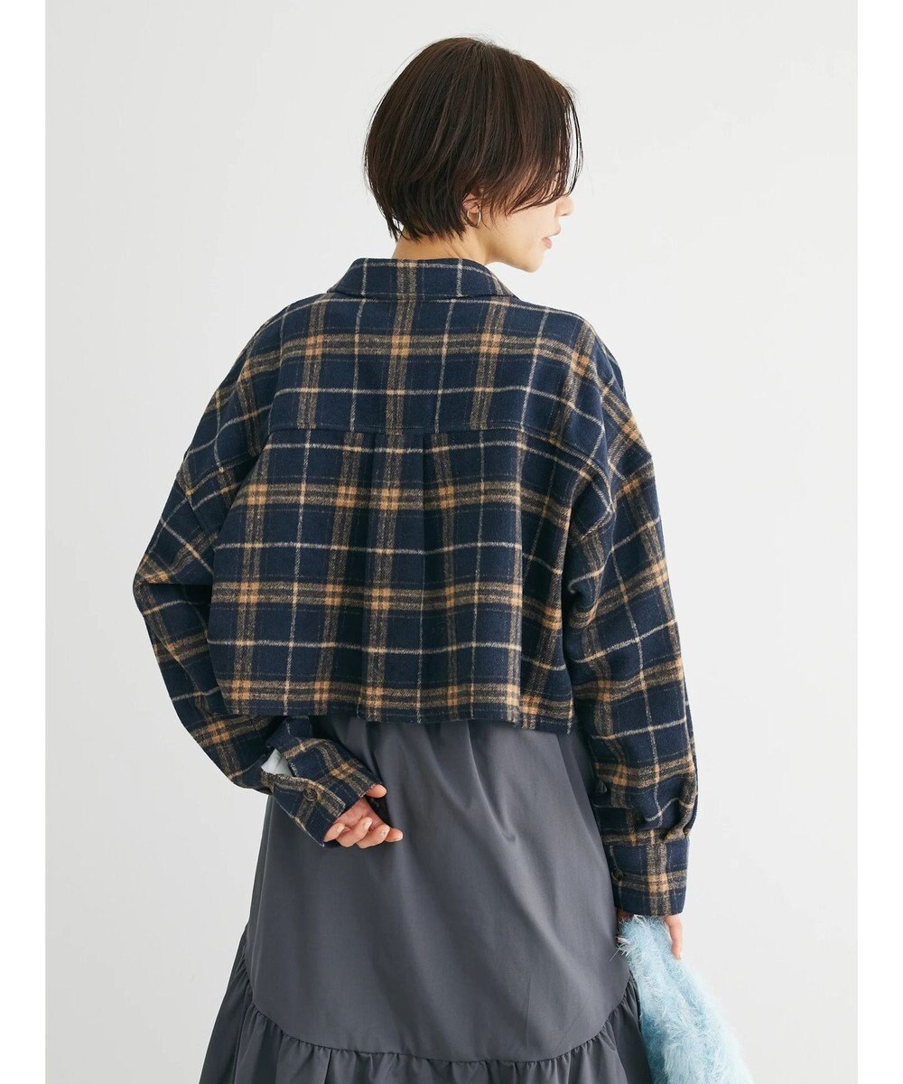 Green Parks ・ＥＬＥＮＣＡＲＥ　ＤＵＥ　シャギーチェックショートシャツ 