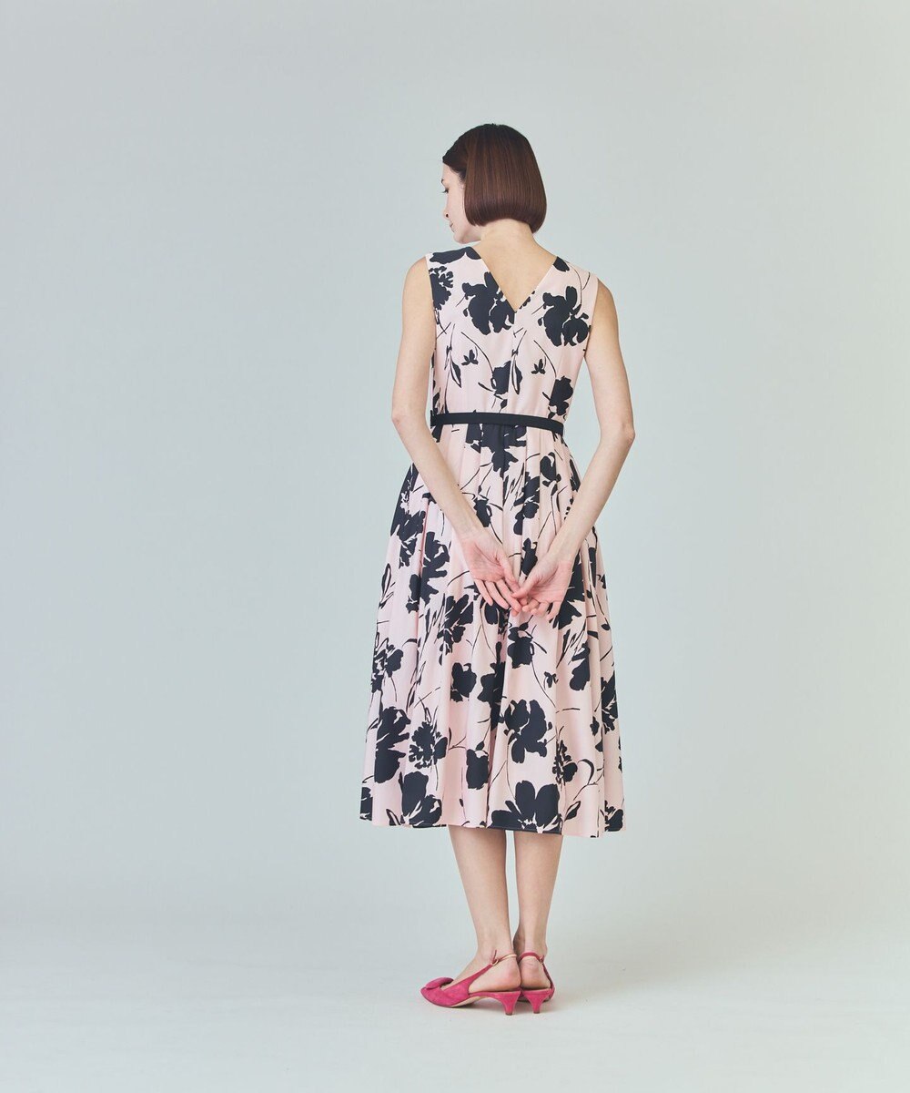 GRACE CONTINENTAL バイカラーボタニカルドレス 