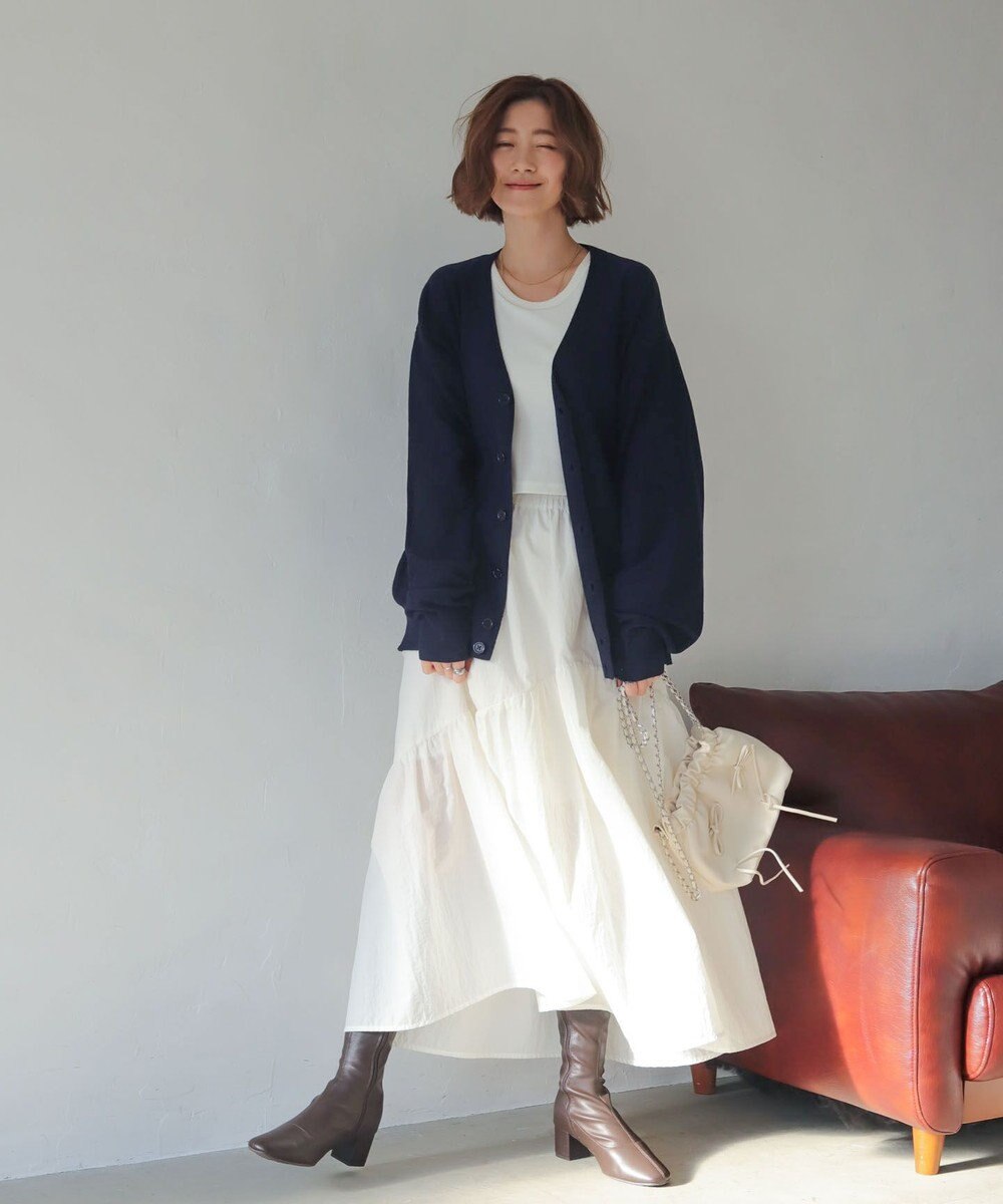 WEGO 【WEB限定/2025年秋冬新作//洗濯可/MLサイズ展開/ユニセックス着用ITEM】ドロップショルダーカーディガン 