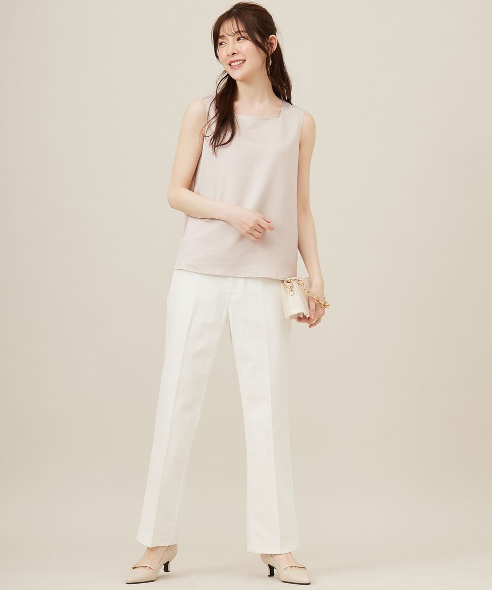 ANY SIS 【洗える】サテン2WAY タンクトップ 