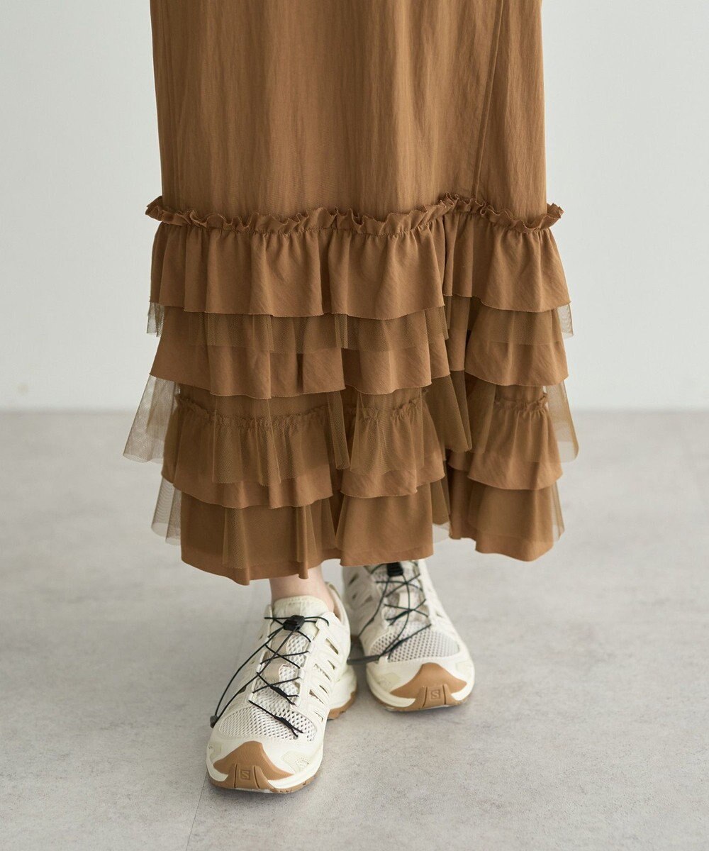 YECCA VECCA ラッフルキャミワンピース 