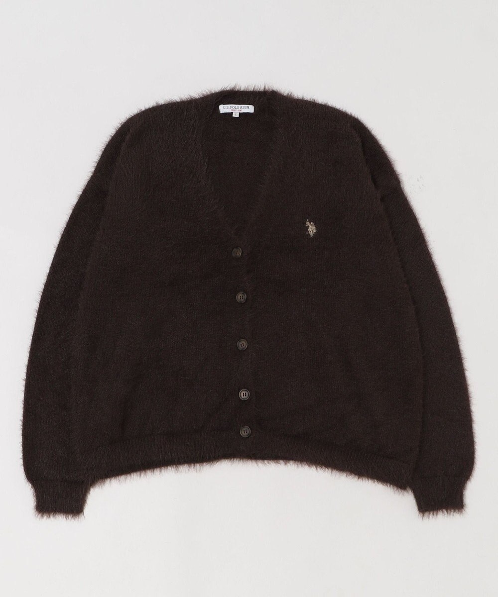 WEGO 【25年秋冬新作/WEB限定】別注USPOLOシャギーニットカーデ 