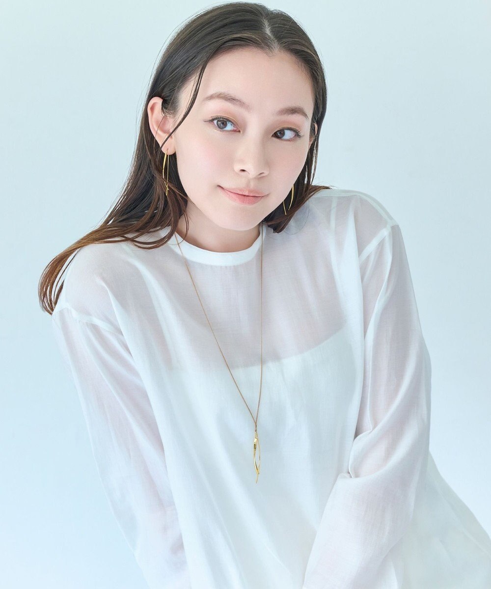 Phoebe 【金属アレルギー対応】ツインカーブYラインネックレス　ゴールド/全長:67～70cm/ニッケルフリー 