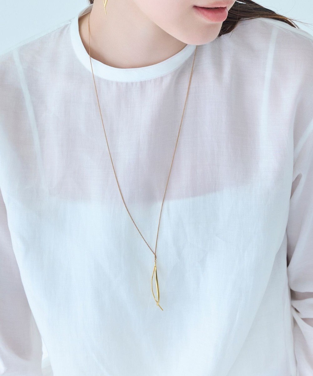 Phoebe 【金属アレルギー対応】ツインカーブYラインネックレス　ゴールド/全長:67～70cm/ニッケルフリー 