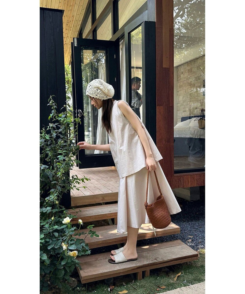 style code 大人の夏を軽やかにする 牛革 メッシュ バケットショルダー 