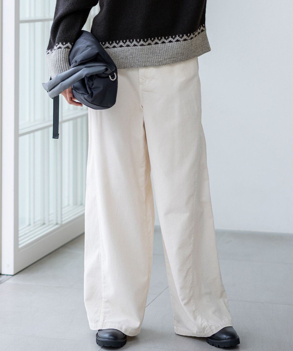 23区 S 【滝沢眞規子さん着用/洗える】コットン コーデュロイ ワイド パンツ 