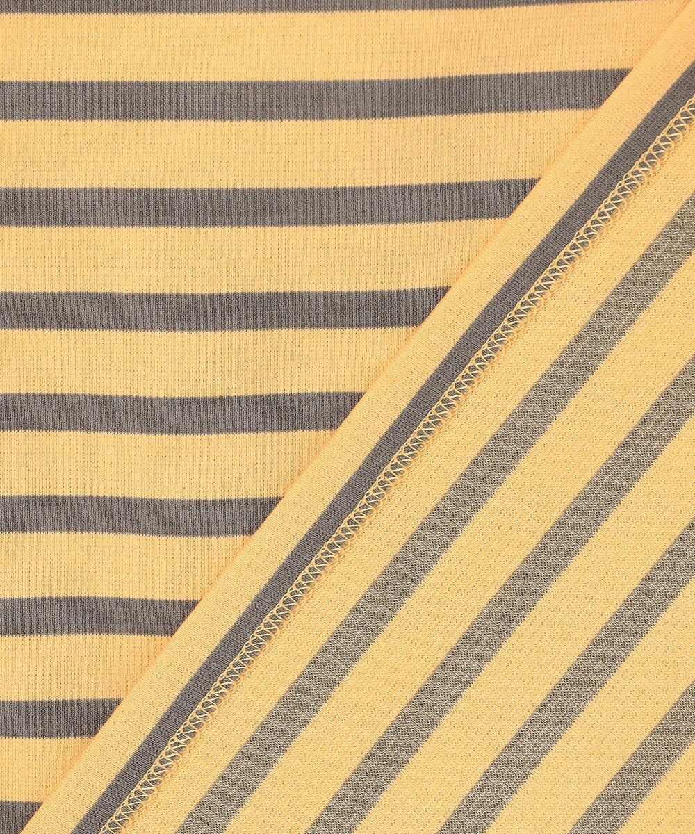 ANY L ツイストスリーブボーダートップス 