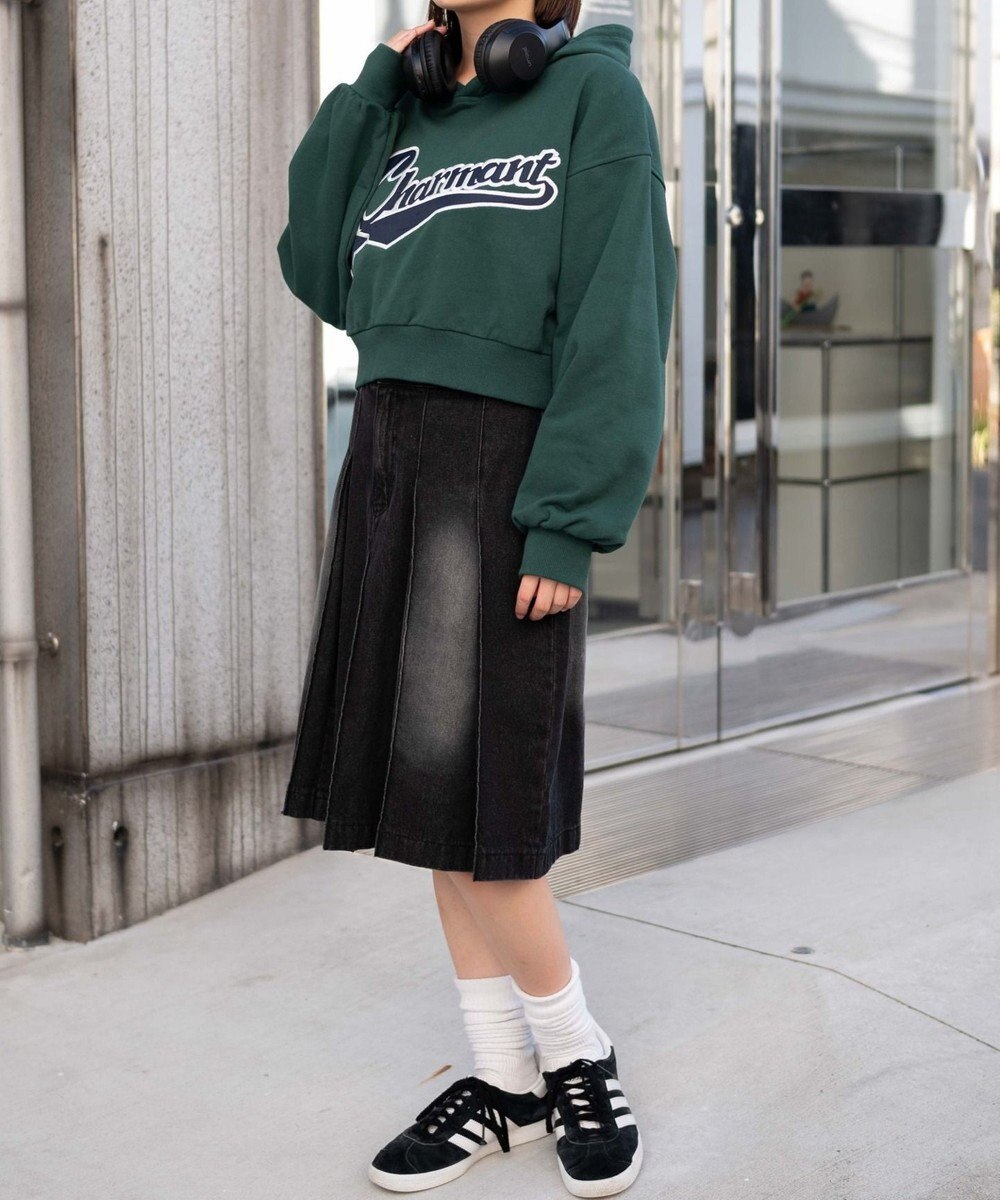 WEGO スタジアムロゴショートプルパーカー 