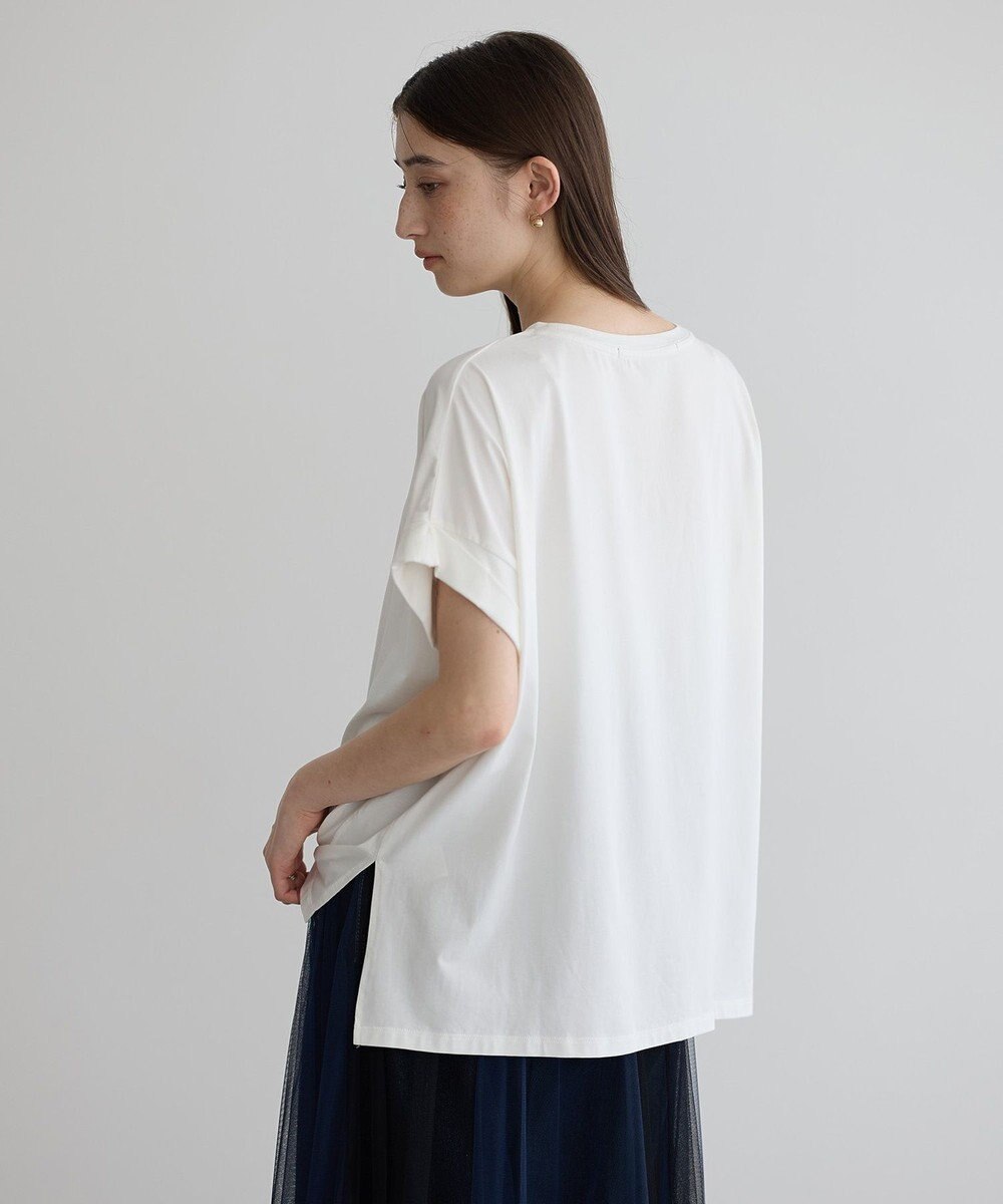 YECCA VECCA 裾ドロストデザインロゴTee 