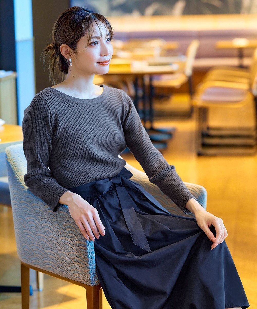 Tiaclasse 【洗える】タフタスカートドッキングワンピース 