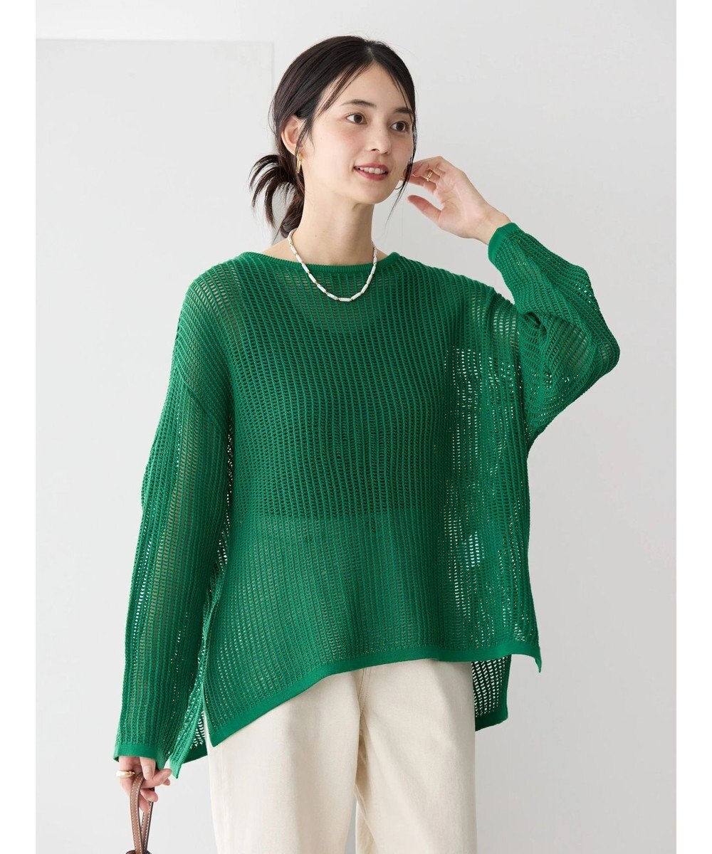 AMERICAN HOLIC 透かし編みメッシュニットプルオーバー 