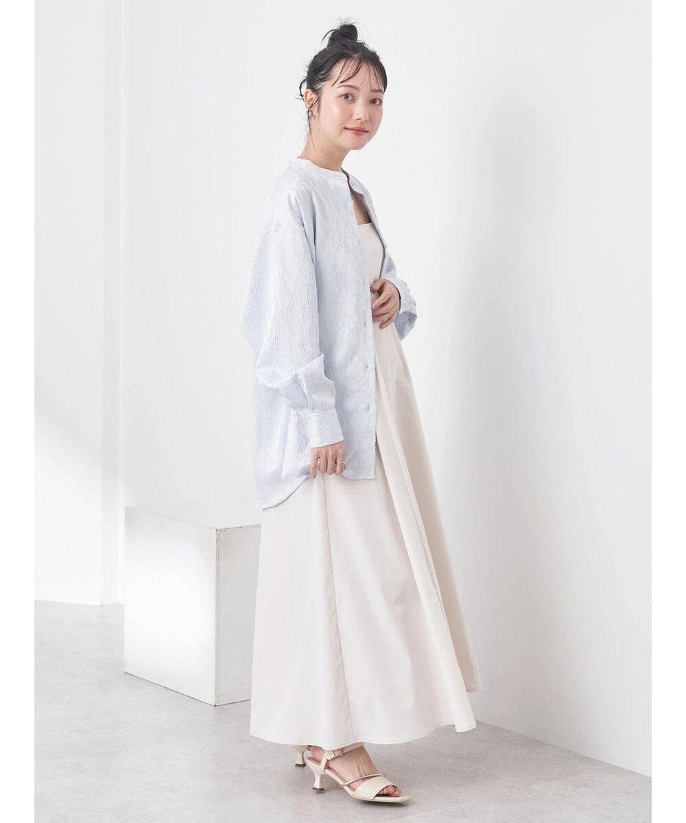 earth music&ecology フラワージャガードシャツ 