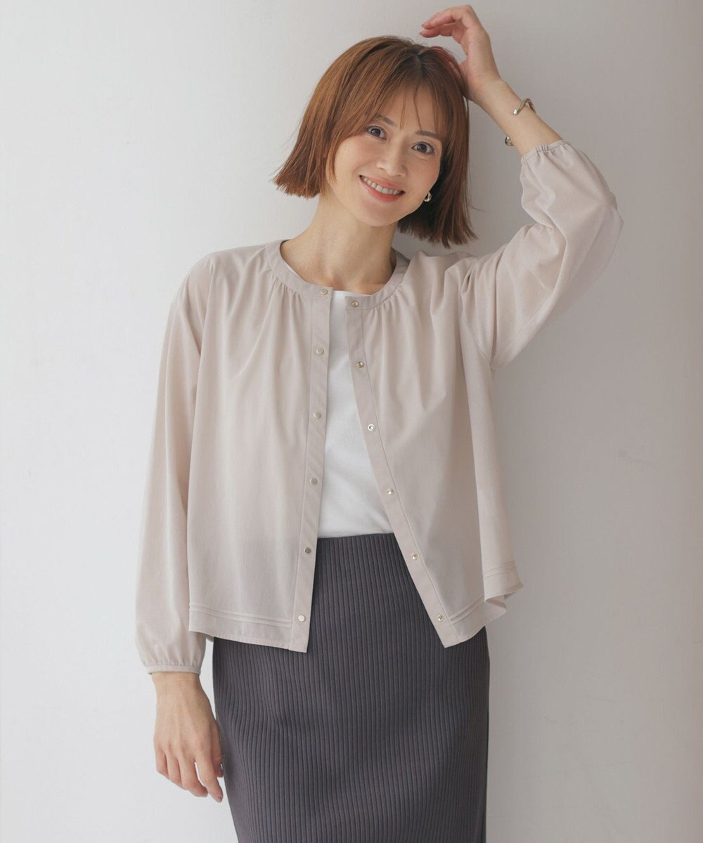 J.PRESS LADIES L 【洗える】シアー カーディガン 