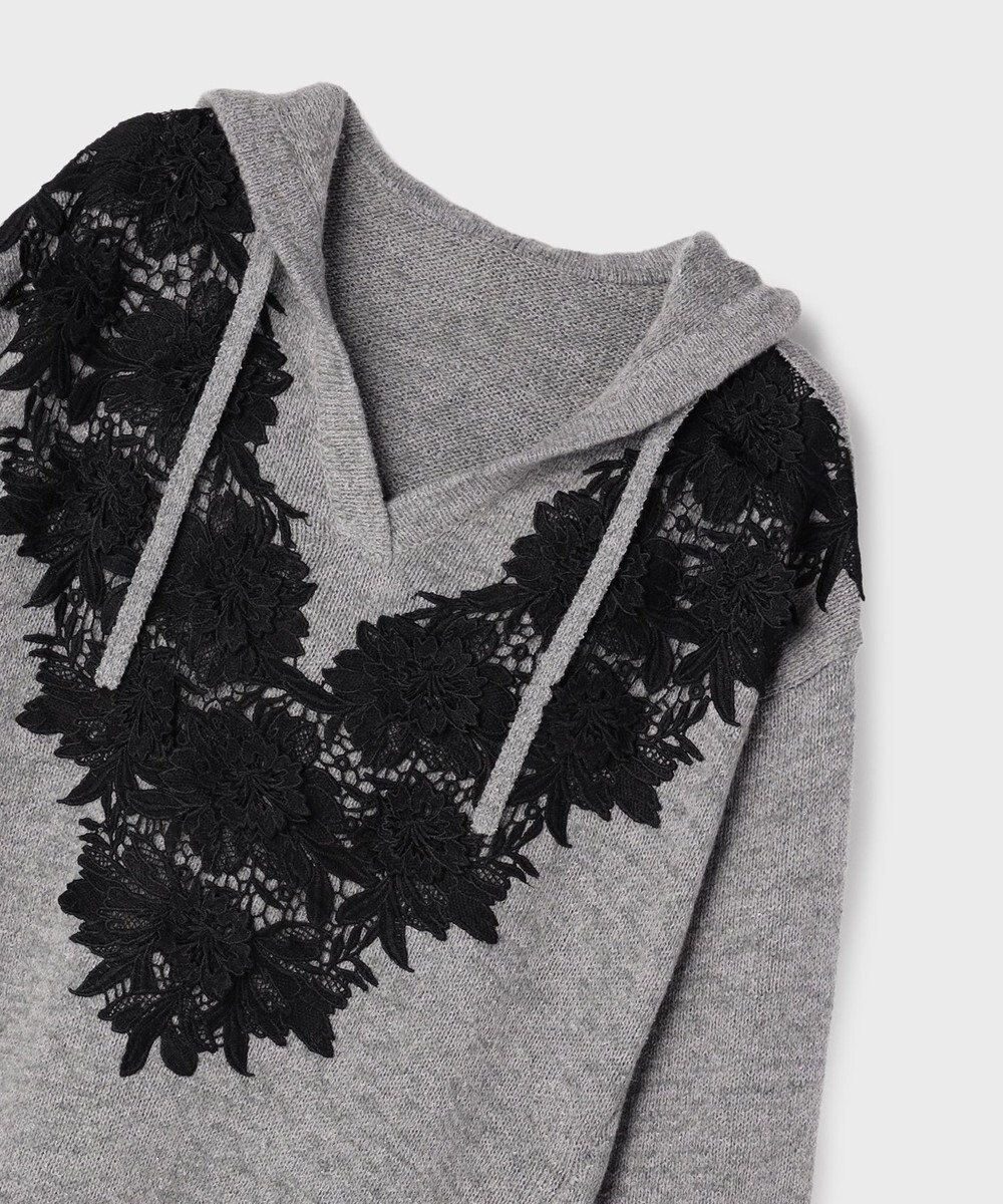 GRACE CONTINENTAL ケミカルレースニットワンピース 