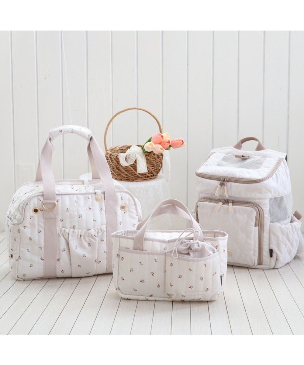 PET PARADISE ペットパラダイス あごのせキャリーバッグ 《チューリップ柄》 ロング 約4～6kg 