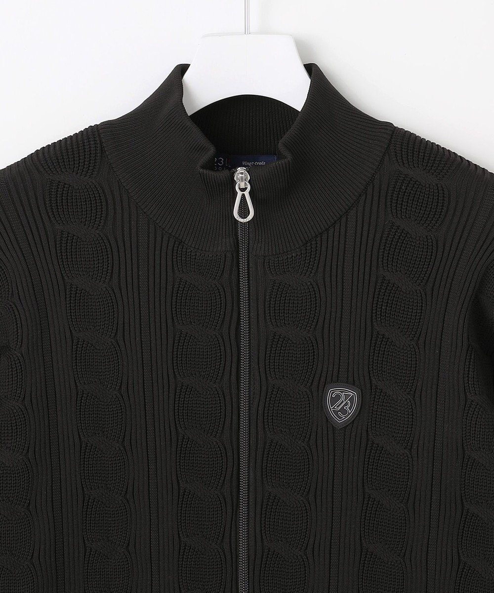 23区GOLF 【MEN】ケーブルジップアップカーディガン　防風裏地付き 