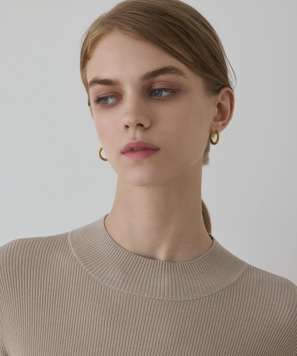 GRACE CONTINENTAL ラメリブニットトップ 