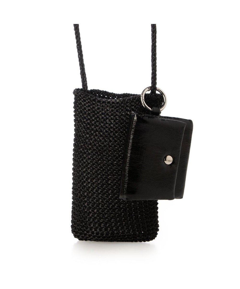UNBILLION カシュカシュ cachecache / メタリックニットスマホショルダーバッグ 