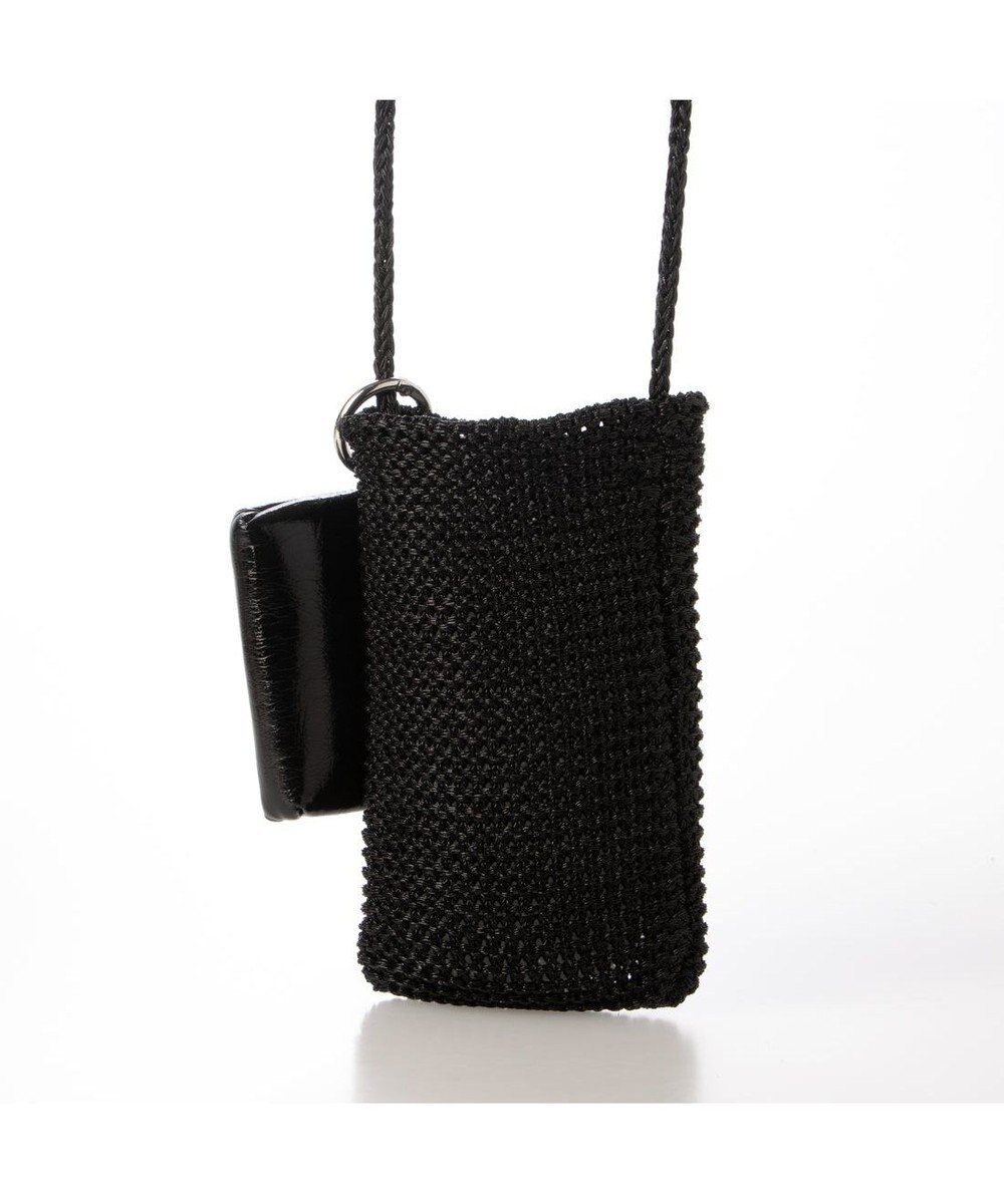 UNBILLION カシュカシュ cachecache / メタリックニットスマホショルダーバッグ 