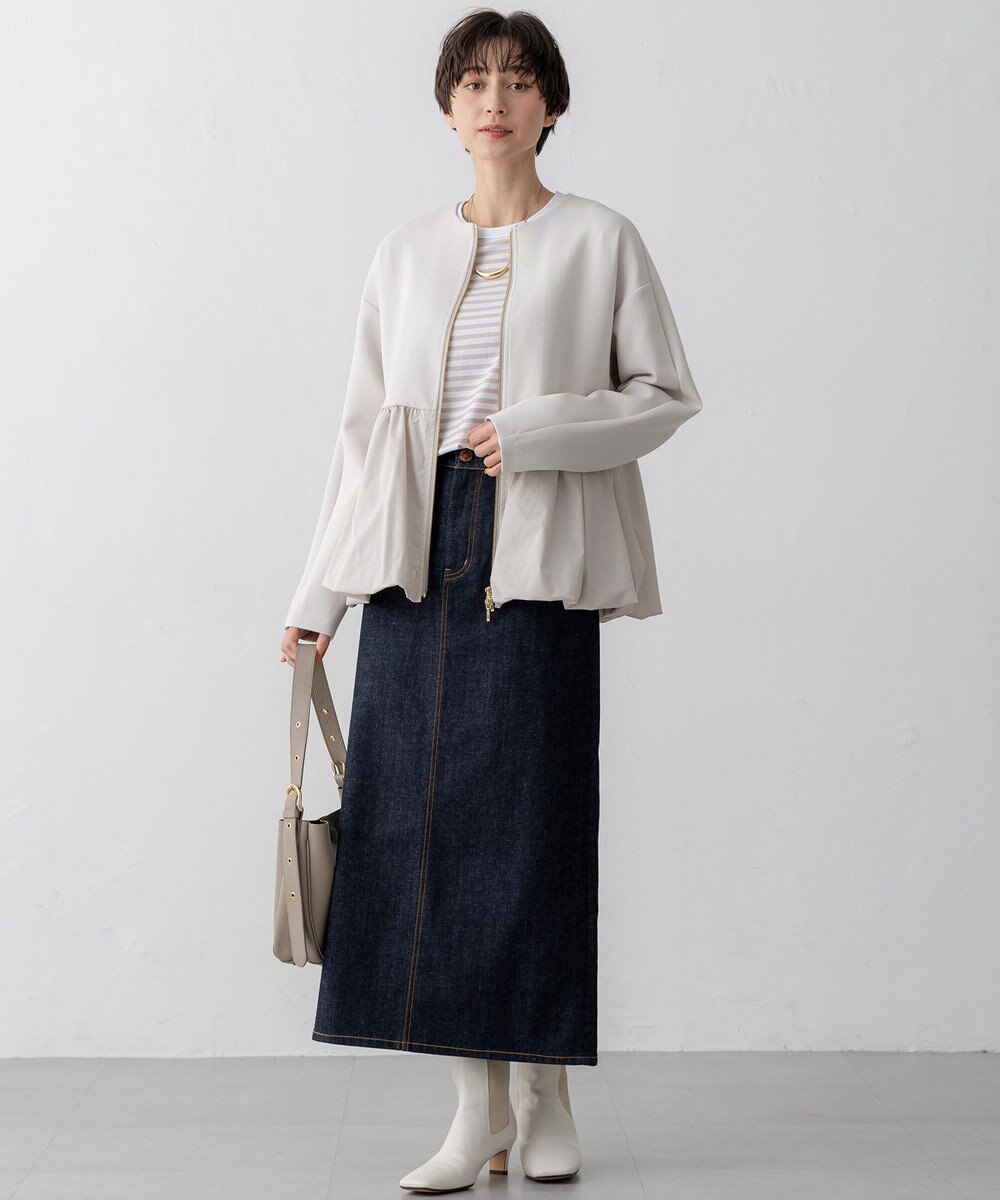 23区 【大好評素材/洗える】コットンベアジャージー ロング Tシャツ 