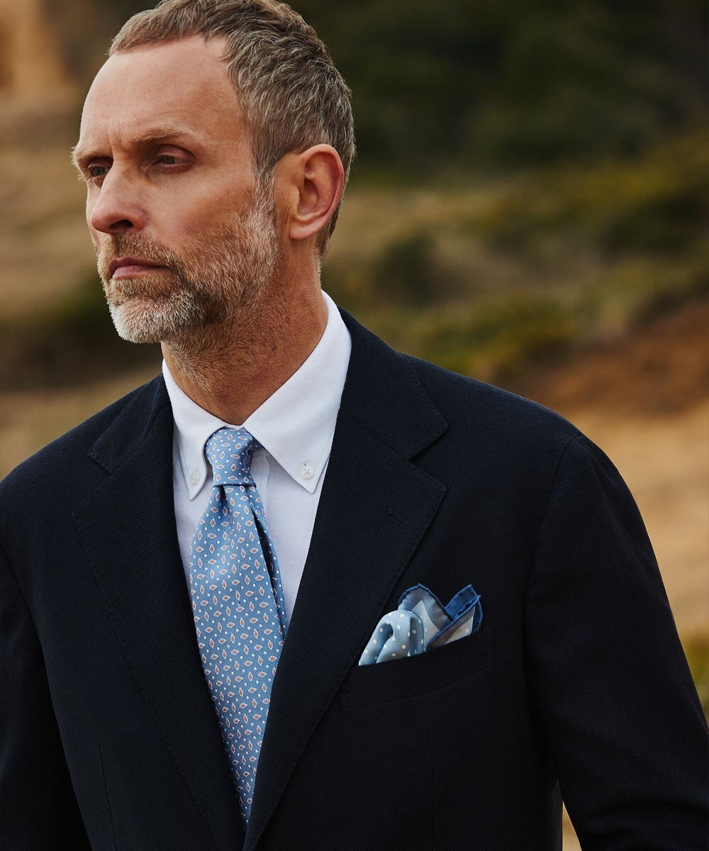 GOTAIRIKU 五大陸オリジナル素材 【防シワ/通気性抜群/ストレッチ】カラミSOLOTEXブレザー 