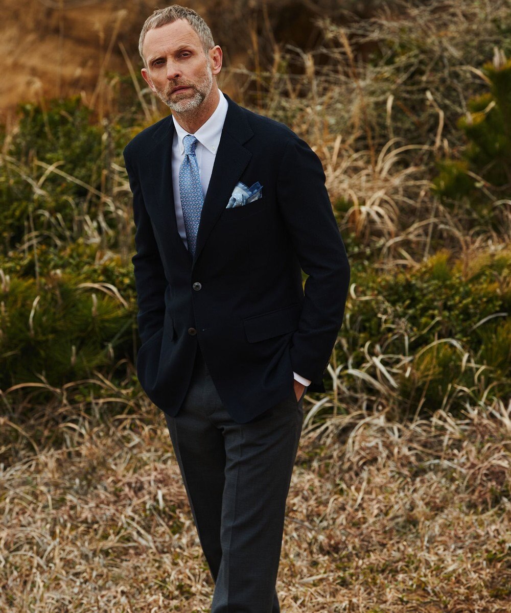 GOTAIRIKU 五大陸オリジナル素材 【防シワ/通気性抜群/ストレッチ】カラミSOLOTEXブレザー 