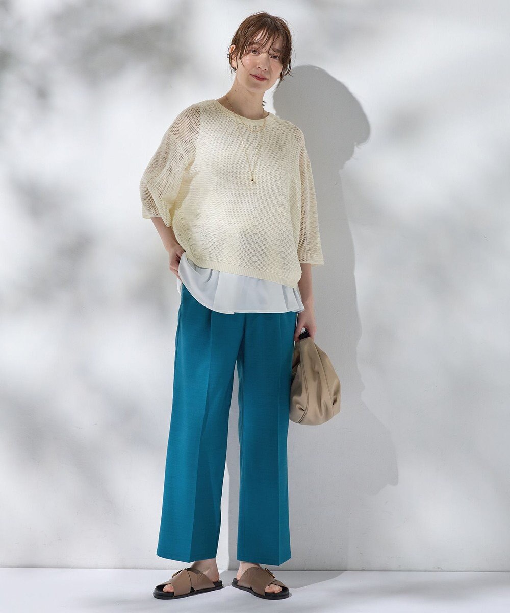 ANY 【洗濯機可/アンチピリング】アイレットメッシュニット 