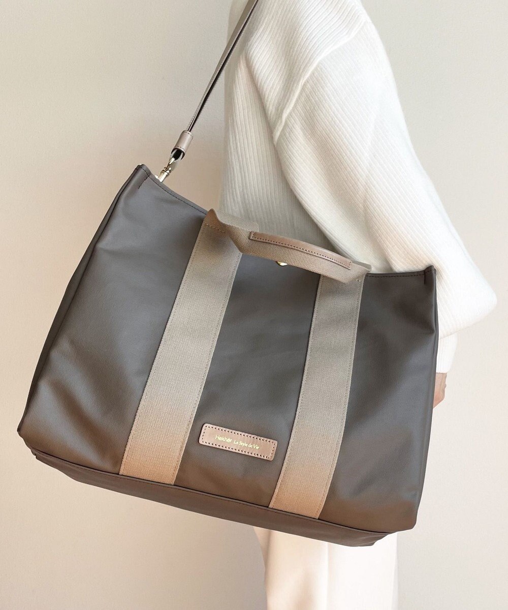 Hekhèr Le Style de Vie 【日本製 / A4サイズ対応 / 2WAY】PUコートコットンキャンバス トートバッグ large 