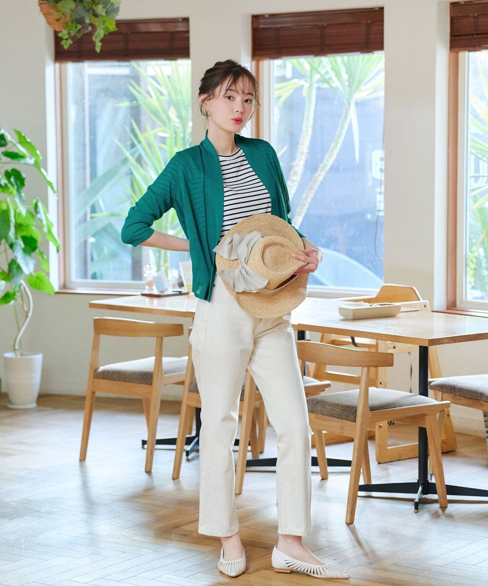 Tiaclasse 【小倉優子さん着用・UVケア・接触冷感】ショートトッパーカーディガン 