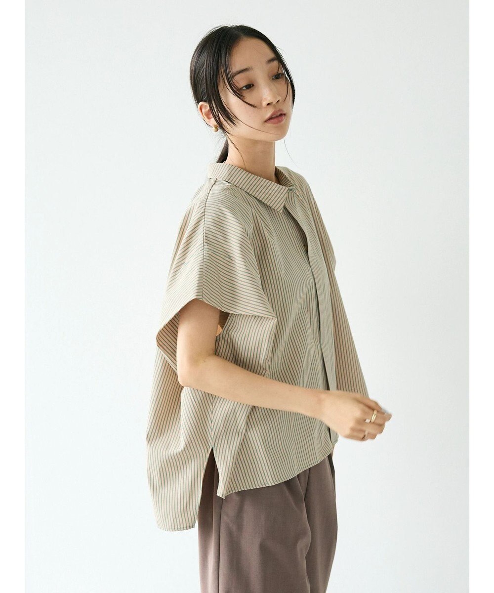 CRAFT STANDARD BOUTIQUE ステンサイドソリッドストライプブラウス① 