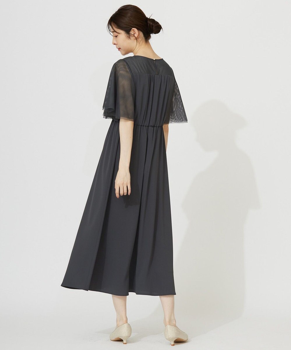 ANY SIS 【Lily Calin】ラッフルチュールフェイクパール ドレス 