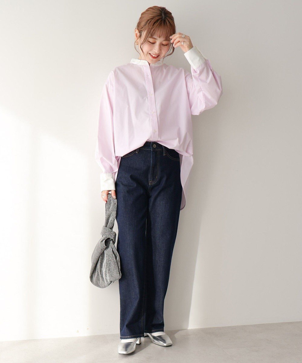 AMERICAN HOLIC イージーケアバンドカラーロングシャツ 