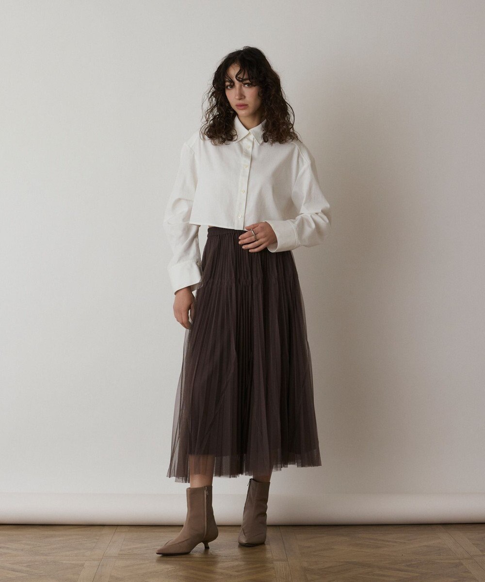 GRACE CONTINENTAL チュールマチプリーツスカート 