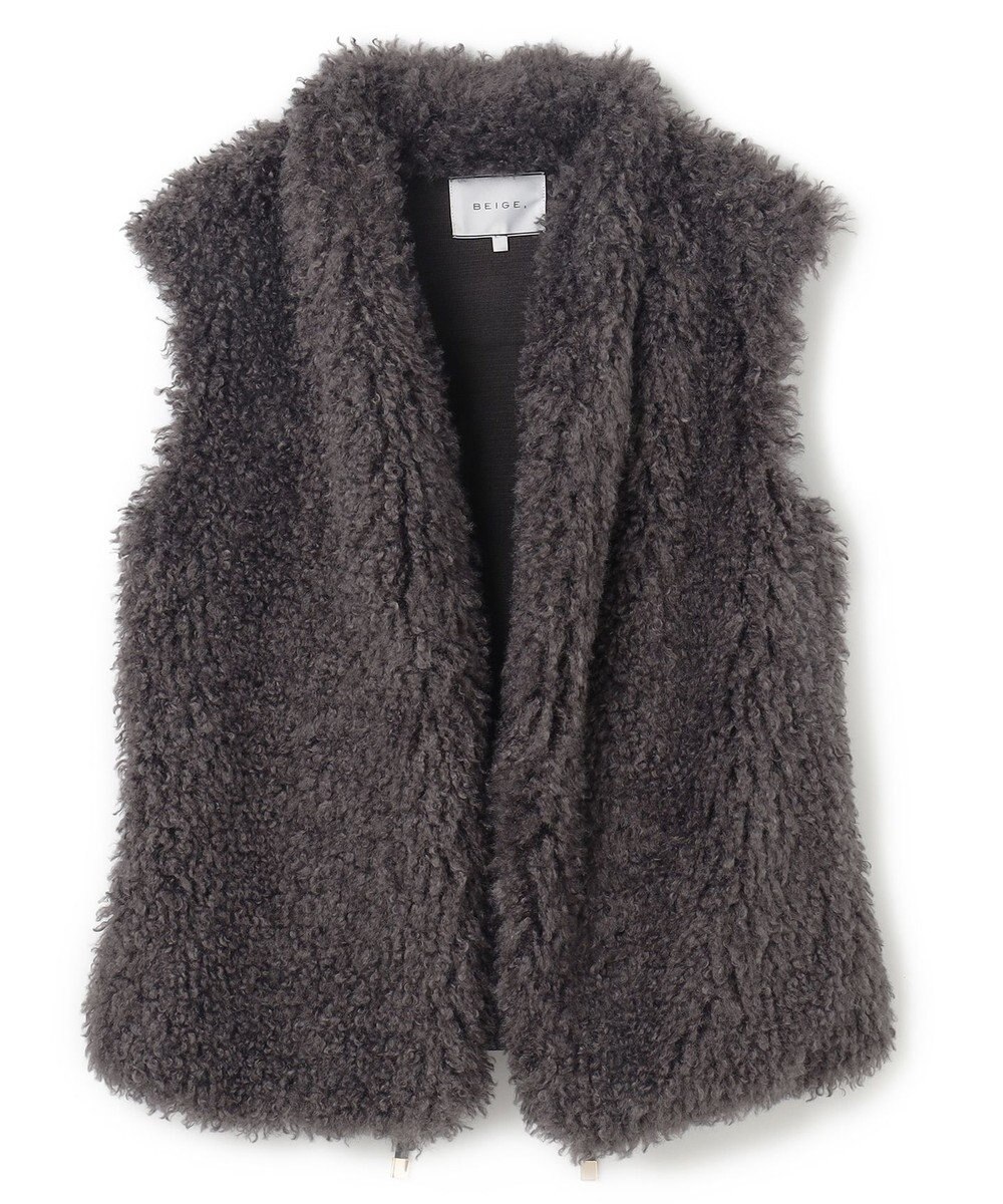 BEIGE， PUY / フェイクファーベスト 