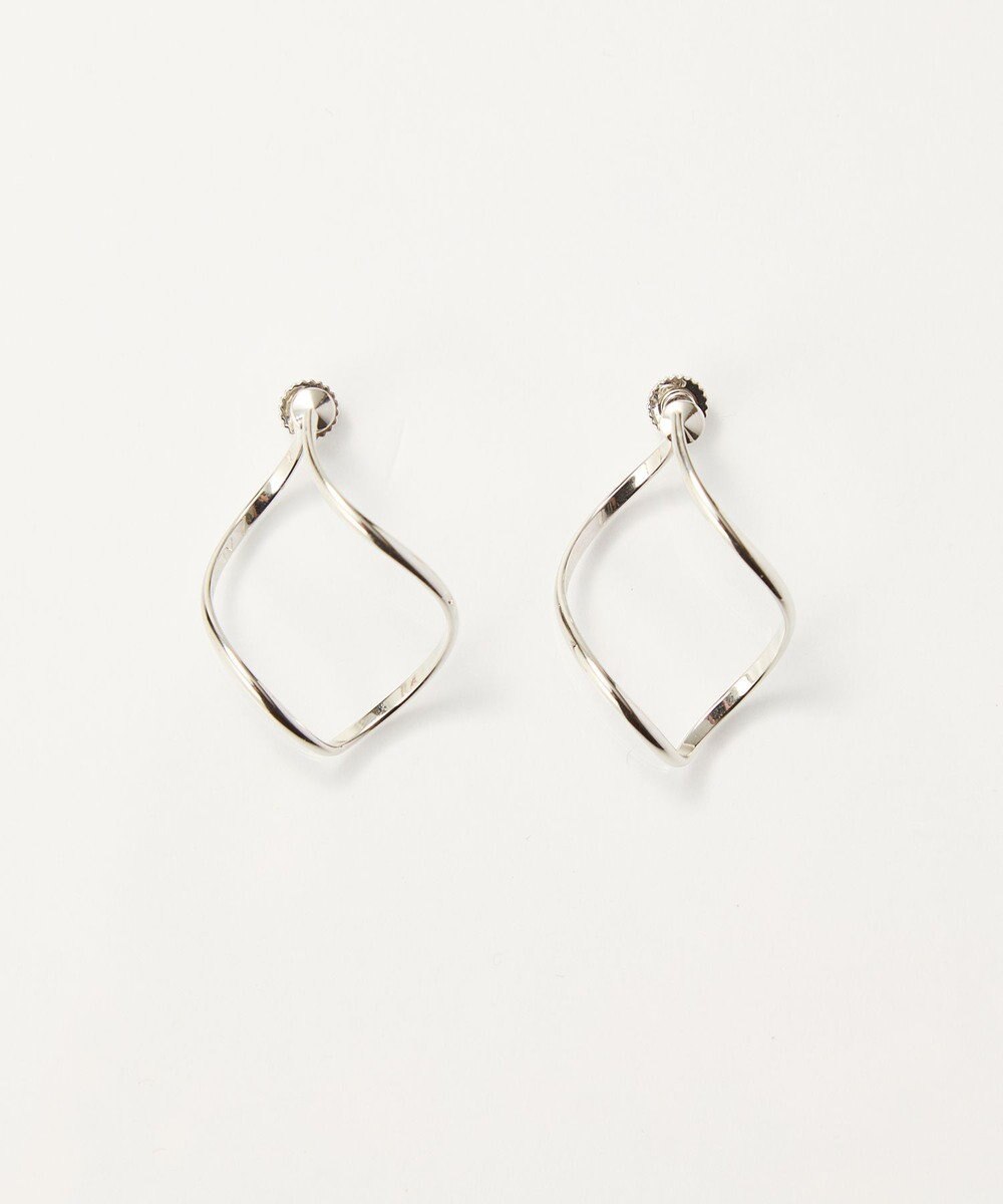 Phoebe 2wayグレースツイストラインイヤリング　シルバー 