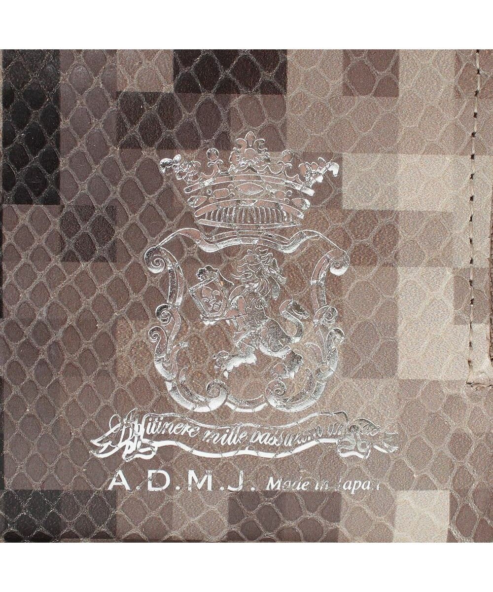 A.D.M.J. 【牛革】スネーク型押し/オーガナイザーパース 