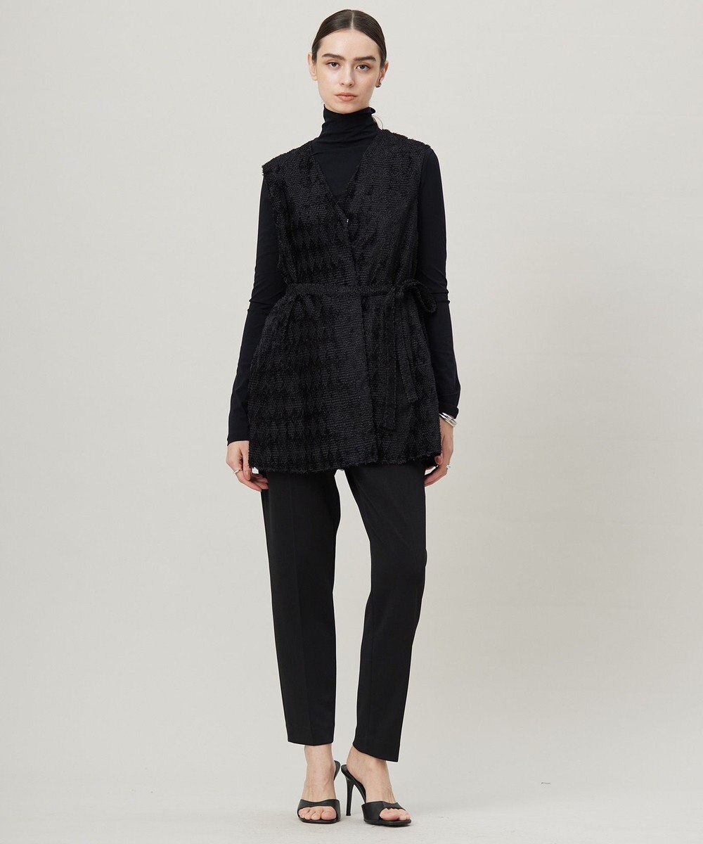 ICB 【洗える】 パウダリーチュール ハイネックトップス 