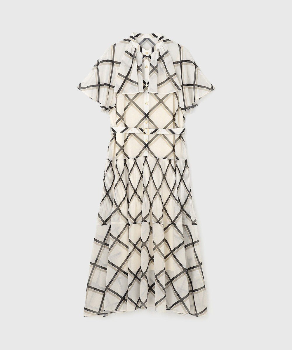 GRACE CONTINENTAL チェックプリントプリーツワンピース 