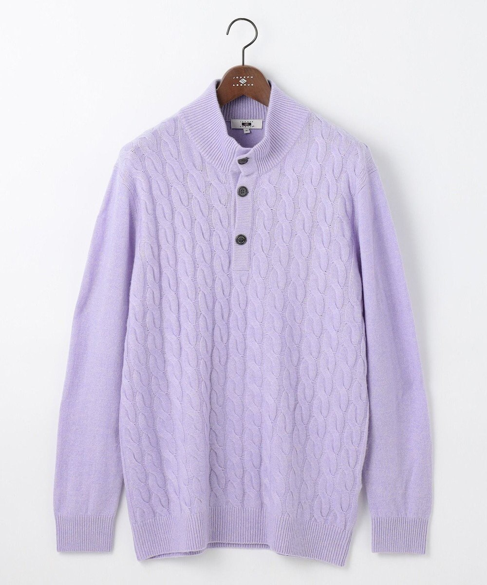 JOSEPH ABBOUD 【キングサイズ・カシミヤ混/洗える】カシミヤブレンド ハイネック プルオーバー ニット 