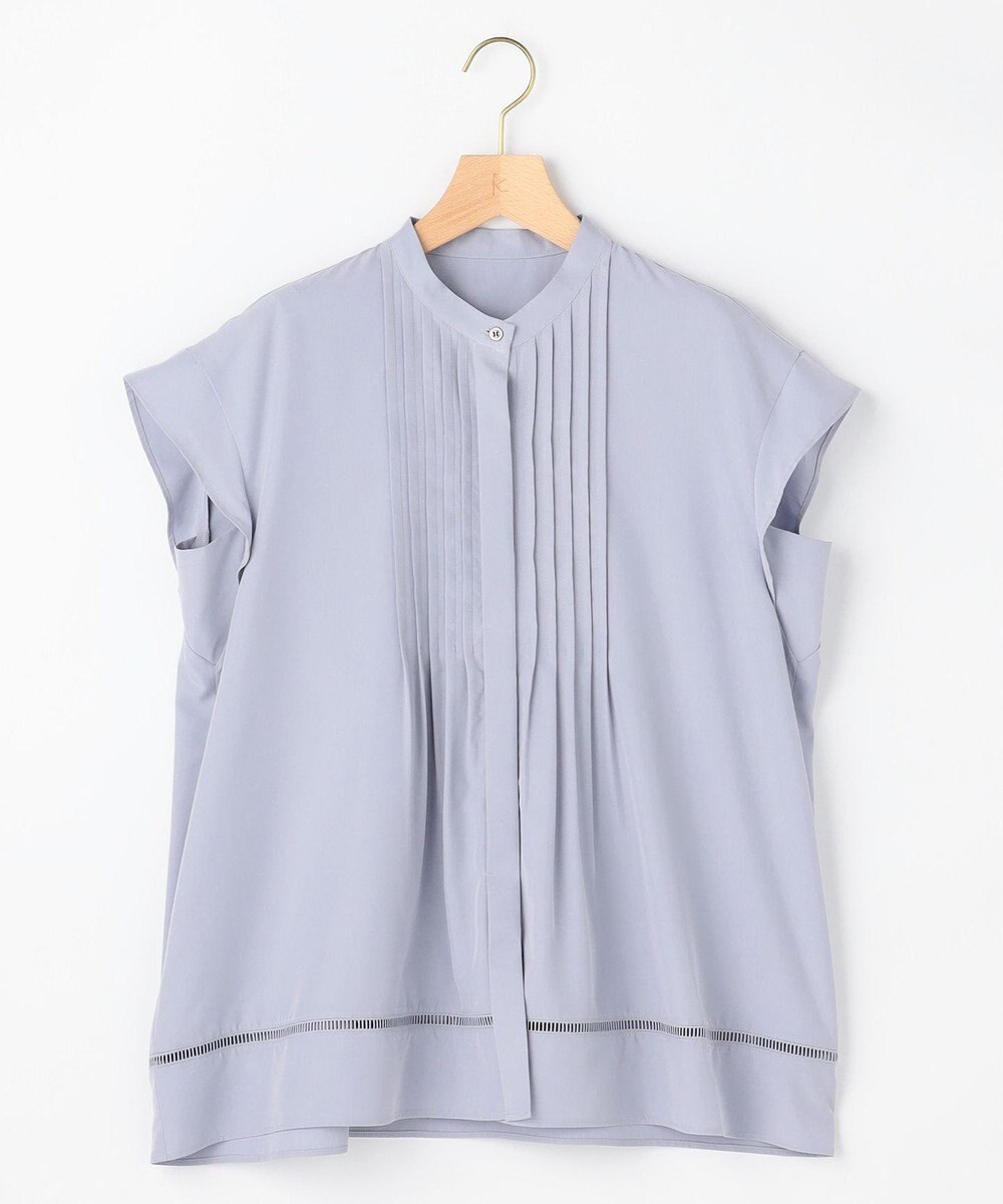 組曲 【先行予約】スムースクロス ピンタックブラウス 