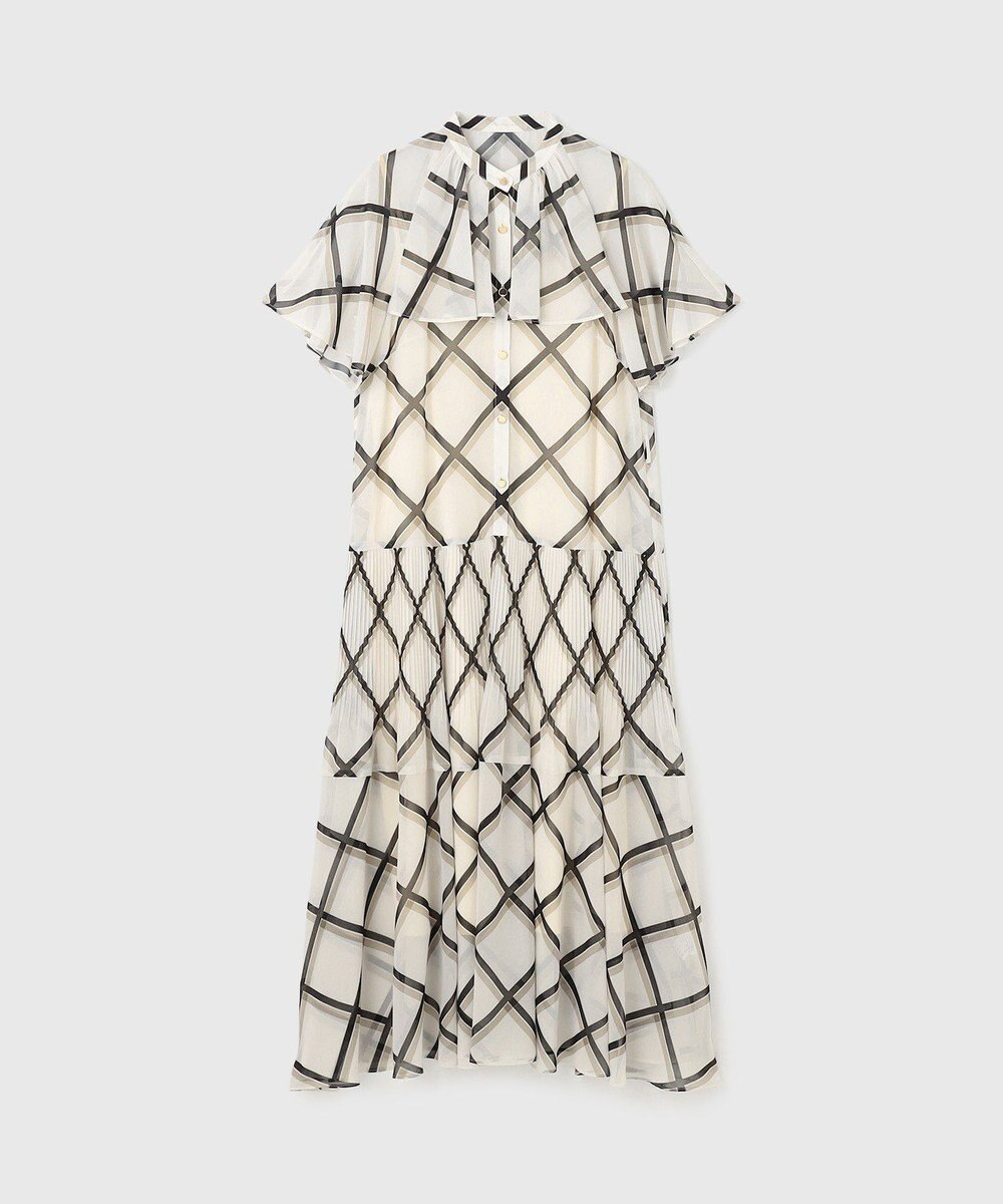 GRACE CONTINENTAL チェックプリントプリーツワンピース 