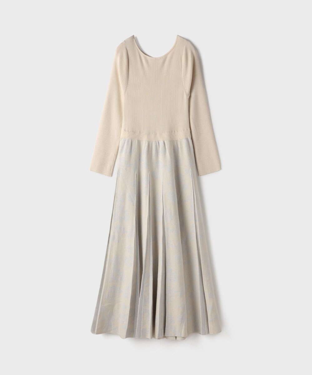 GRACE CONTINENTAL ラメモールニットジャガードワンピース 